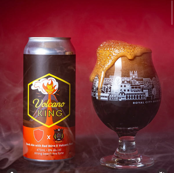 Volcano King Dark Ale with Red Wine & Volcano Rock